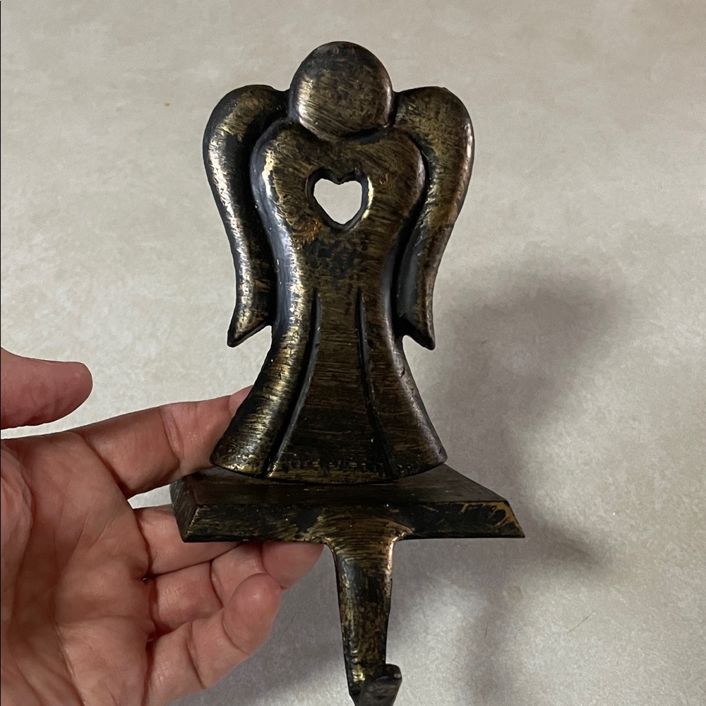 Bronze Angel Stocking Holder